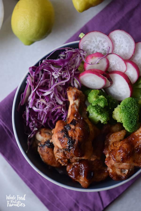 Chili Lime Chicken Bowls are ultra flavorful with lots of fresh veggies to fuel your tastebuds and your health! This recipe is also super fast from stove to table for a perfect weeknight dinner. Make some extras for lunch during the week! They heat up great!