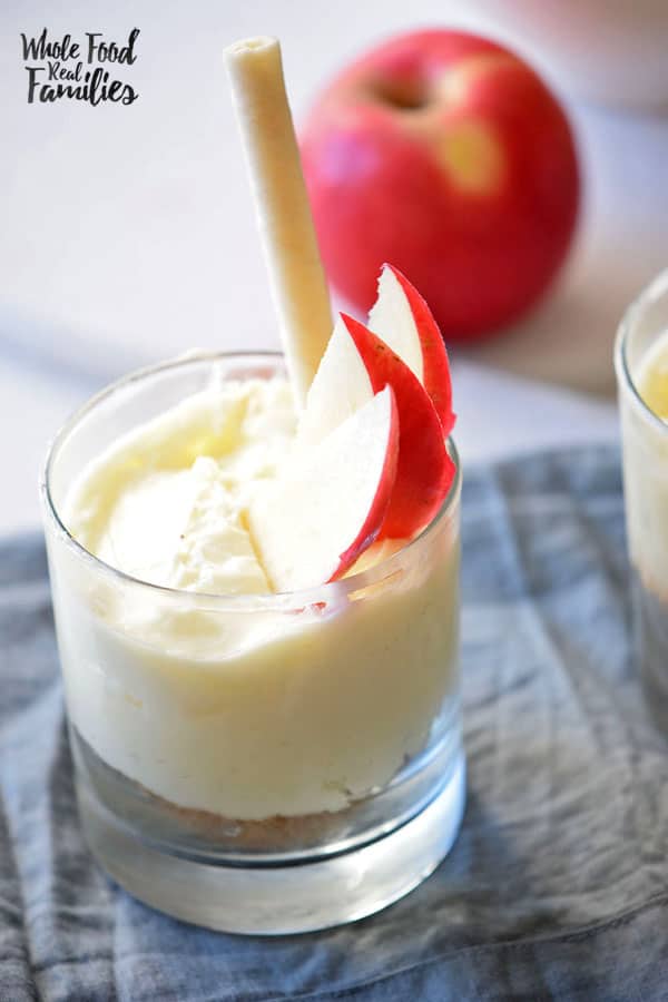 Fall dessert with apples and granola