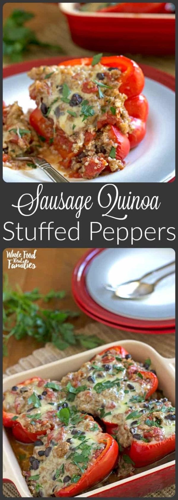 Sausage Quinoa Stuffed Peppers | My Nourished Home