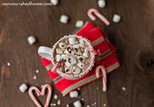 The most decadent Peppermint Hot Chocolate ever