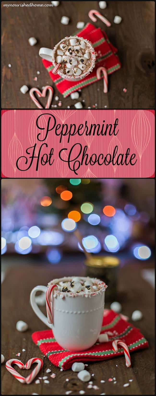 This is the most Decadent Hot Chocolate that Santa (and my kids) ever had! It hangs out around our house as long as there are candy canes for the holiday!