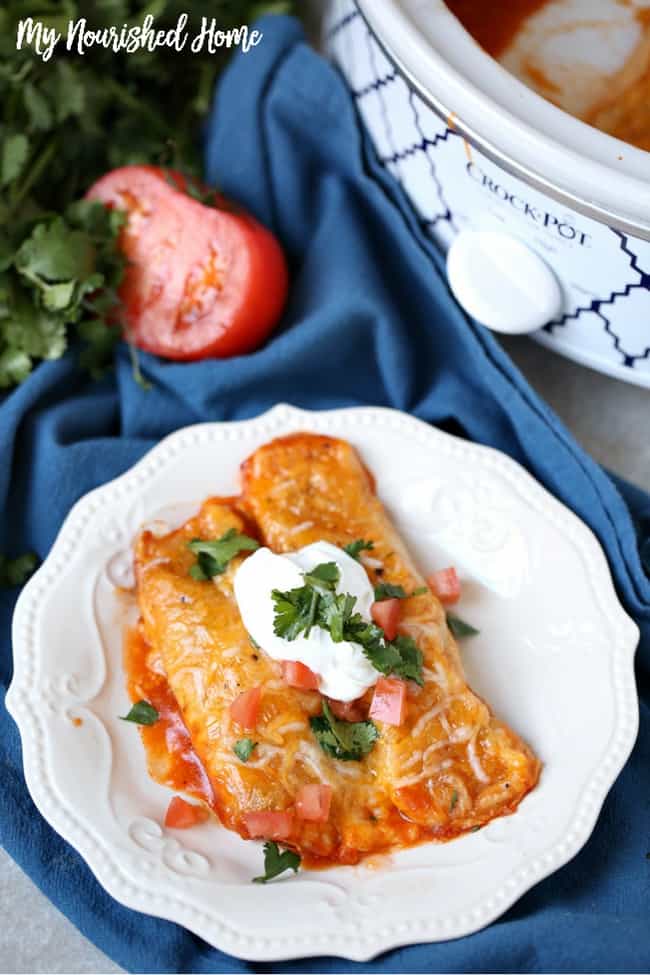 Slow Cooker Black Bean Enchiladas