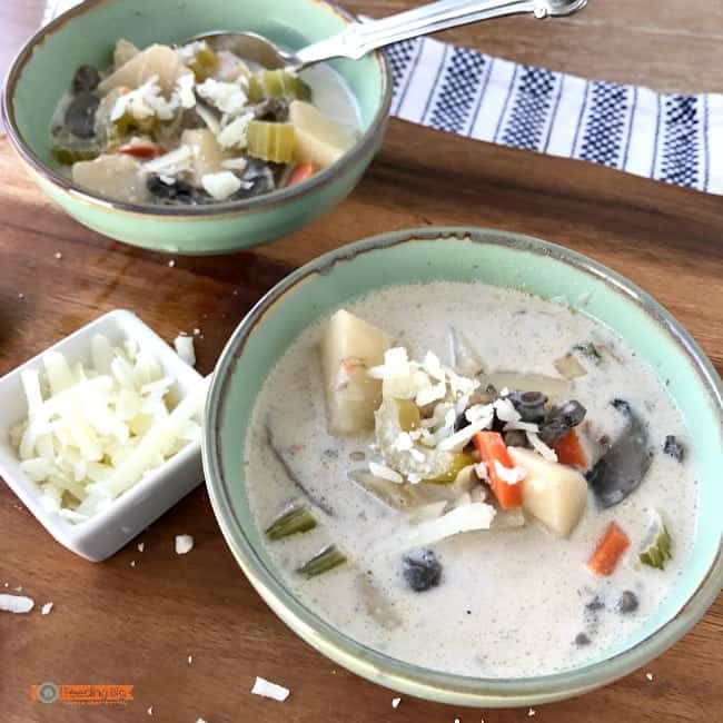 Healthy Potato Chowder with Mushrooms