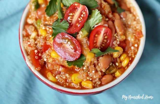 Slow cooker quinoa enchilada bowls