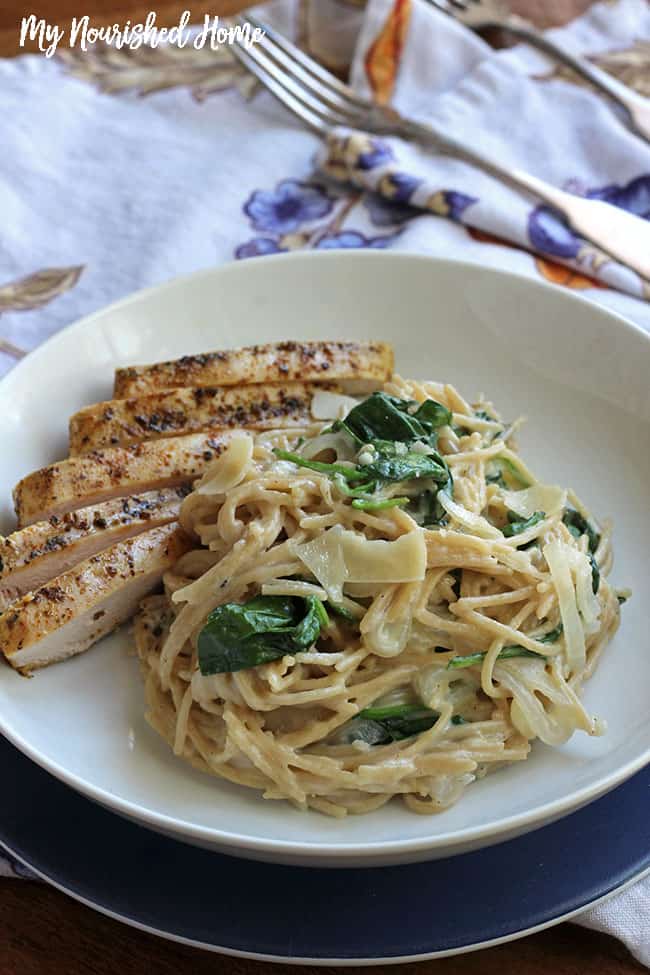 Spinach and Fontina Pasta