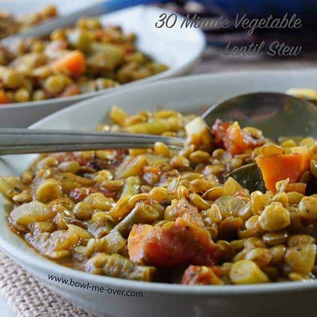 30 Minute Vegetable Lentil Stew