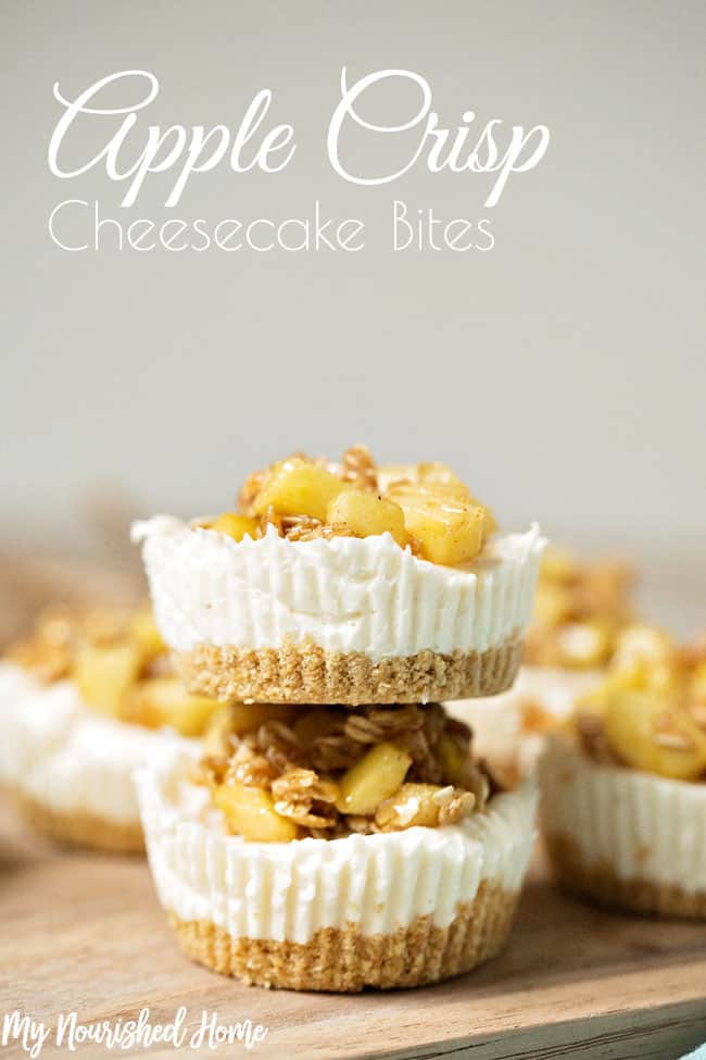 Apple Crisp Cheesecake Bites Easy Dessert Recipe