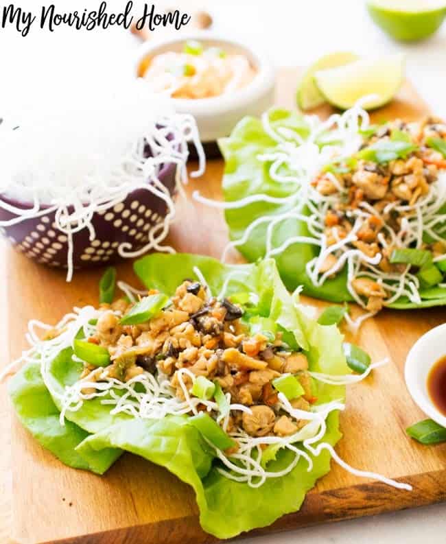 Asian Chicken Lettuce Wraps Recipe