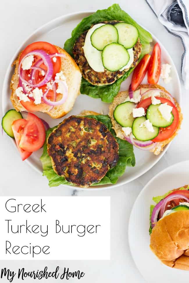 Greek Turkey Burger Recipe - MyNourishedHome.com