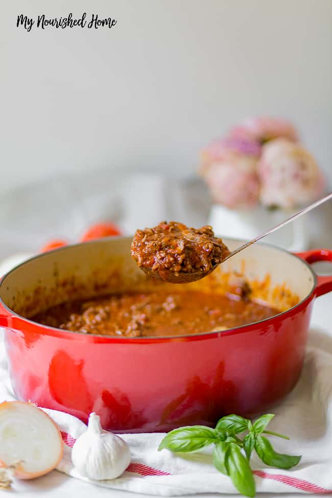 Simple Spaghetti Bolognese for family dinner