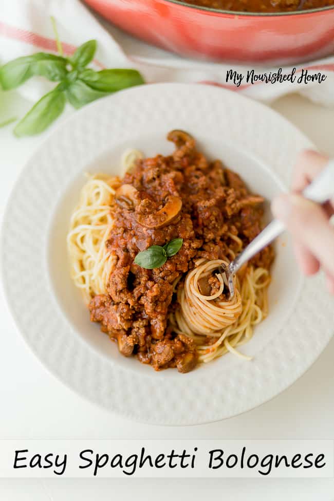 Easy Spaghetti Bolognese for a dinner the whole family loves!