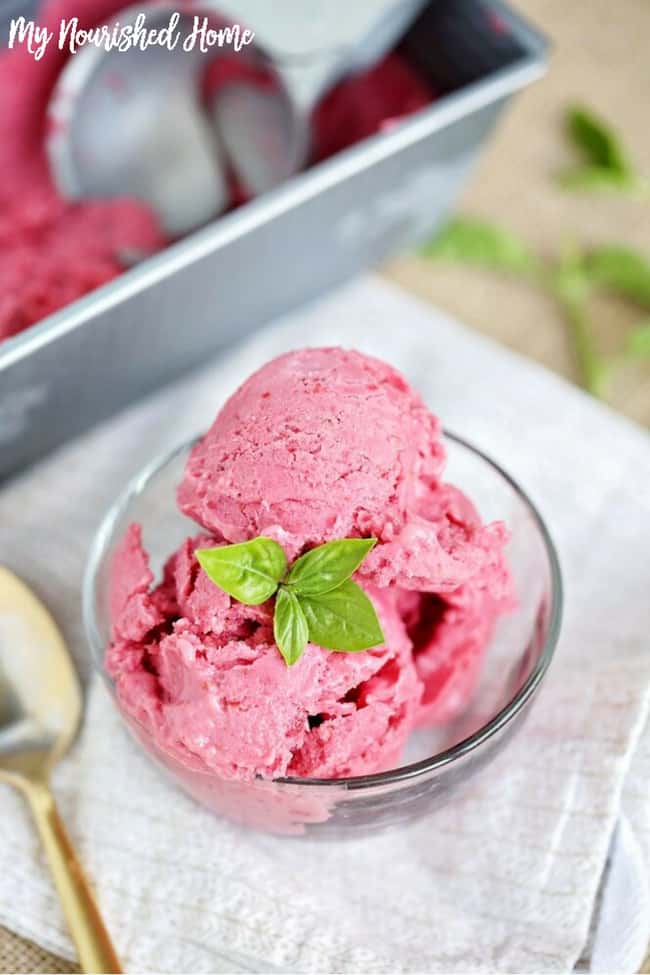 Raspberry Nice Cream for a Summer Treat | My Nourished Home