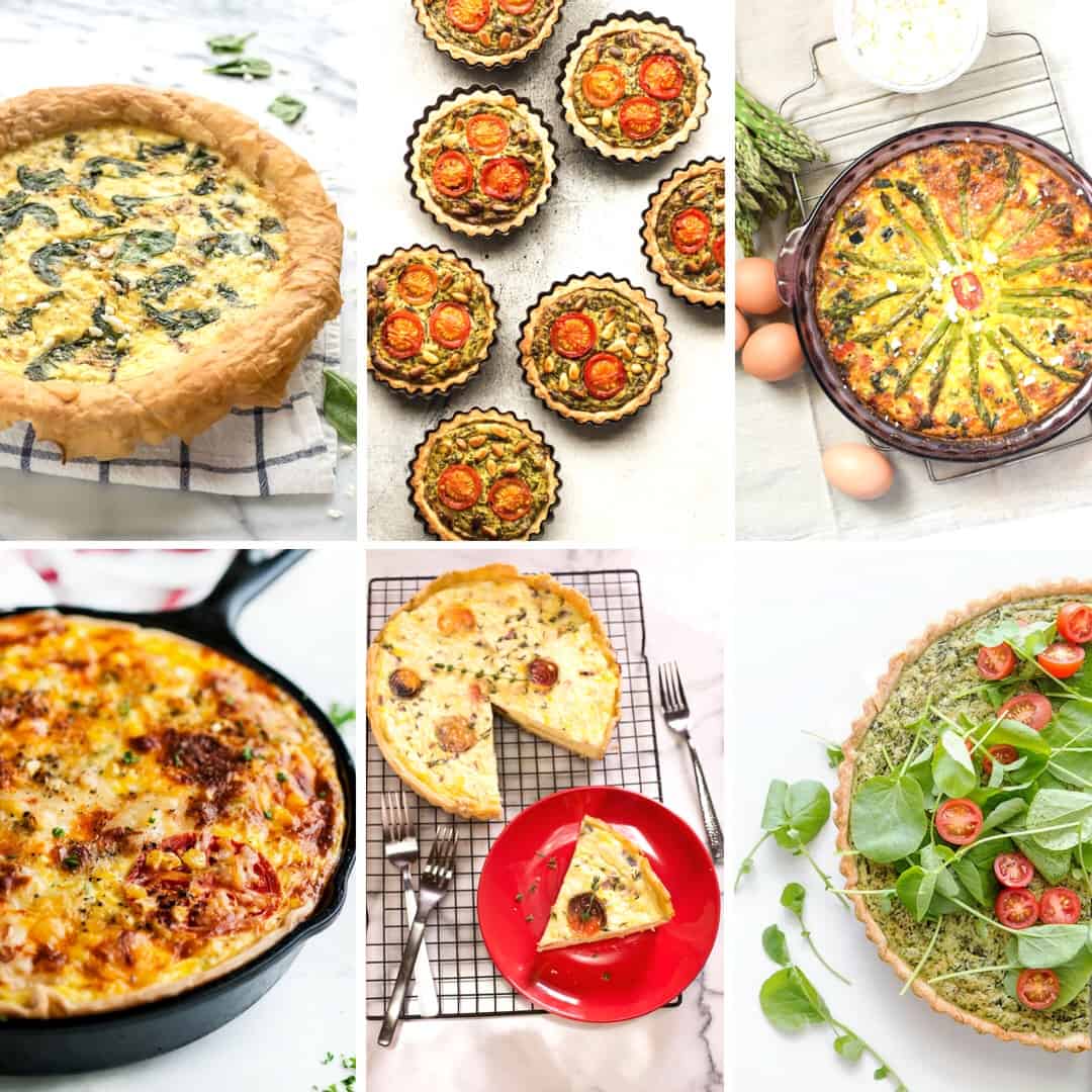 A collection of quiche recipes for breakfast lunch or dinner