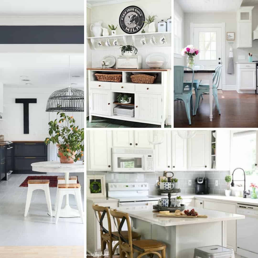 Farmhouse kitchen are relaxed and functional. I love them!