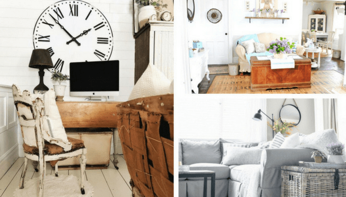 Farmhouse Living Room Ideas to DIY - IWishIWasCrafty.com