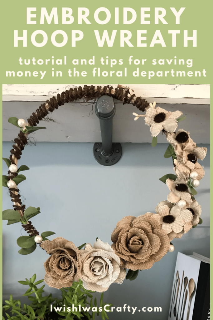 This DIY Embroidery Hoop Wreath is beautiful and I was able to do it for half the cost with some tips for saving money in the floral department. 