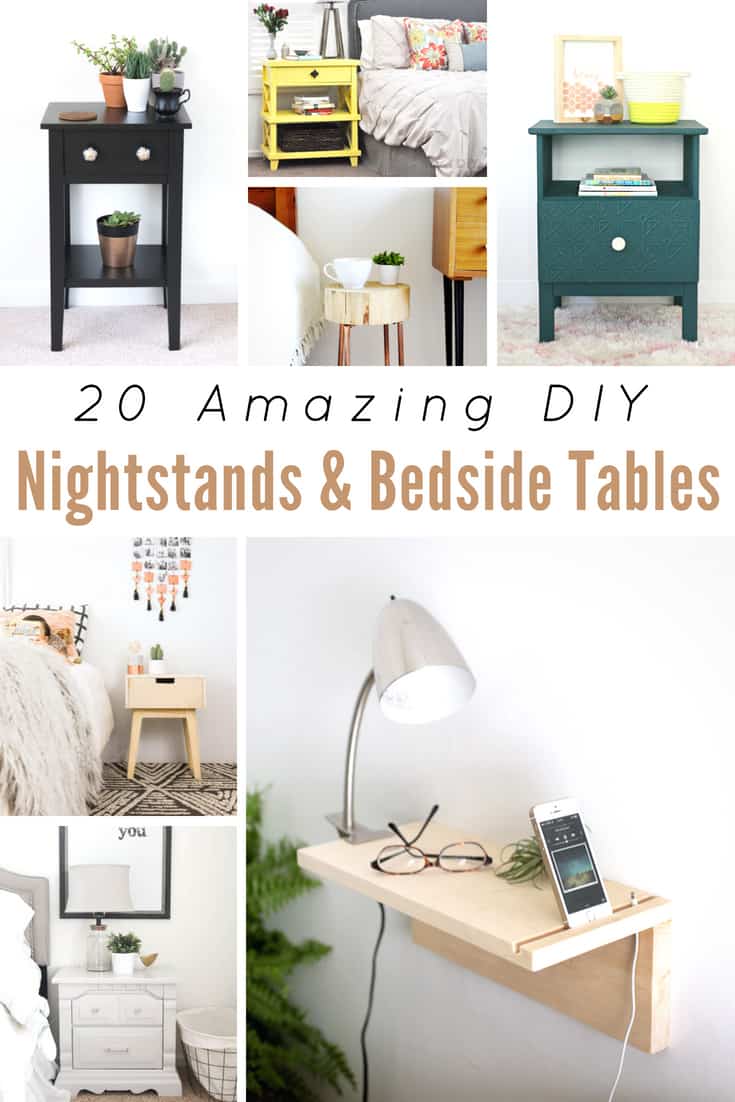 DIY Nightstands and Bedside Tables