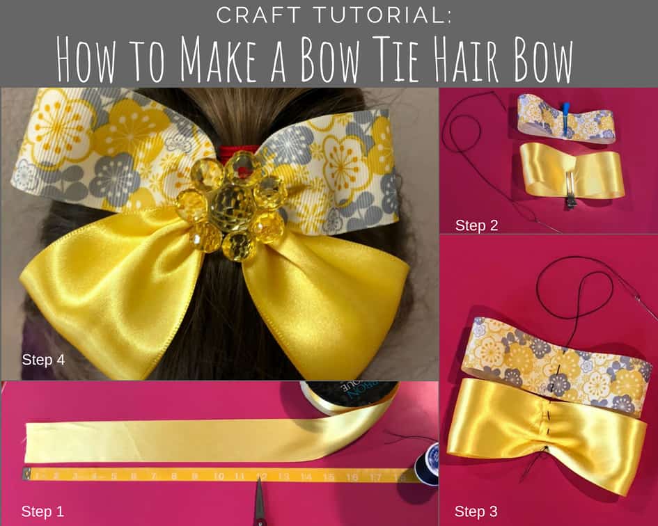 How to make a bow tie hair bow