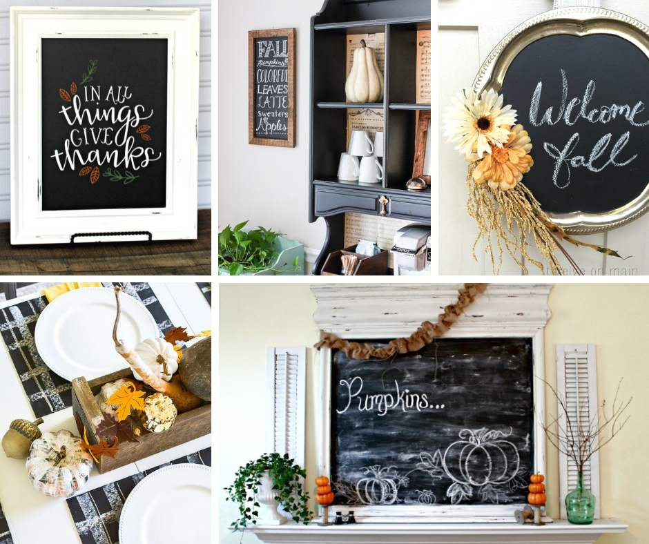 Chalkboard decor is the most fun decor to make for fall