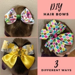 DIY Hair Bows - 3 different designs