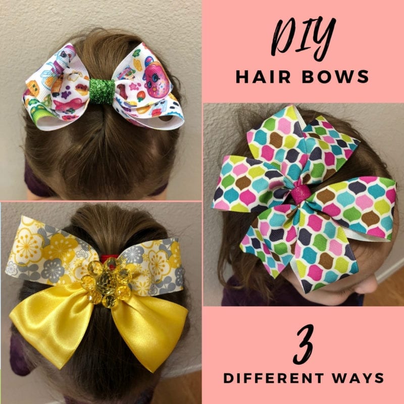 DIY Hair Bows - 3 different designs