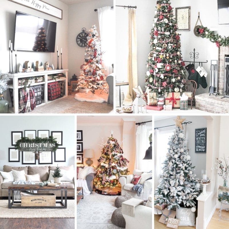 Farmhouse Christmas Living Rooms