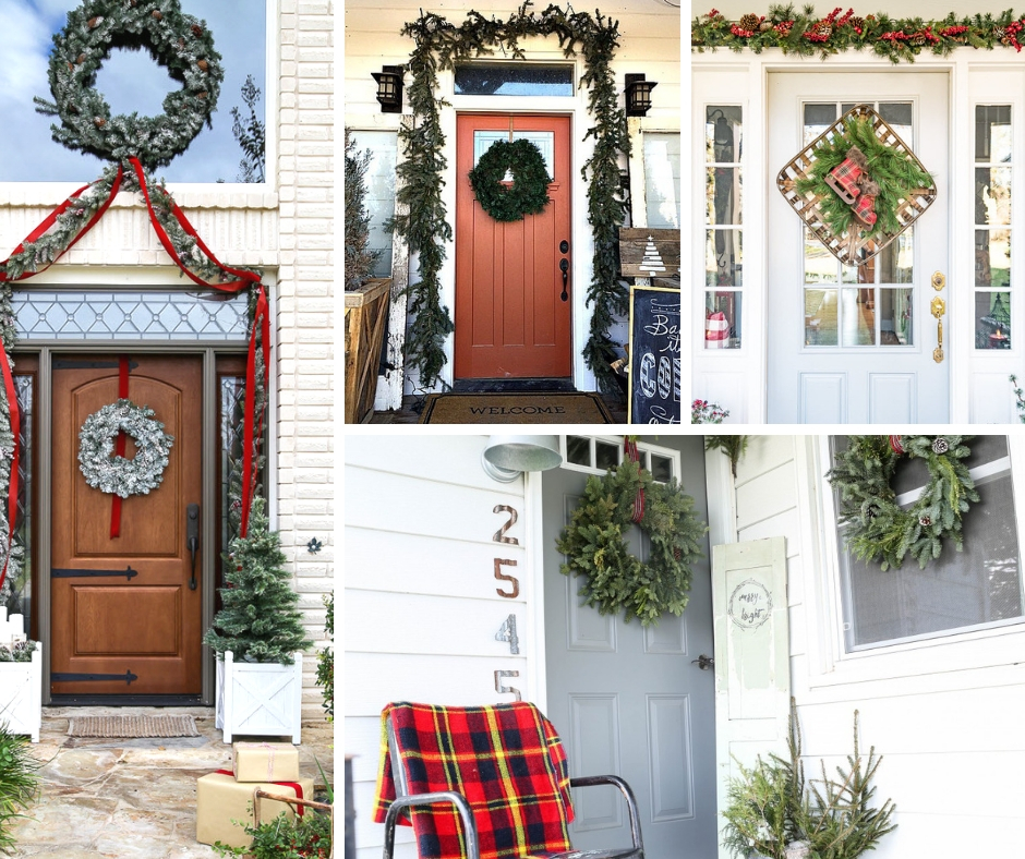 Beautiful Front Door Ideas for Christmasa