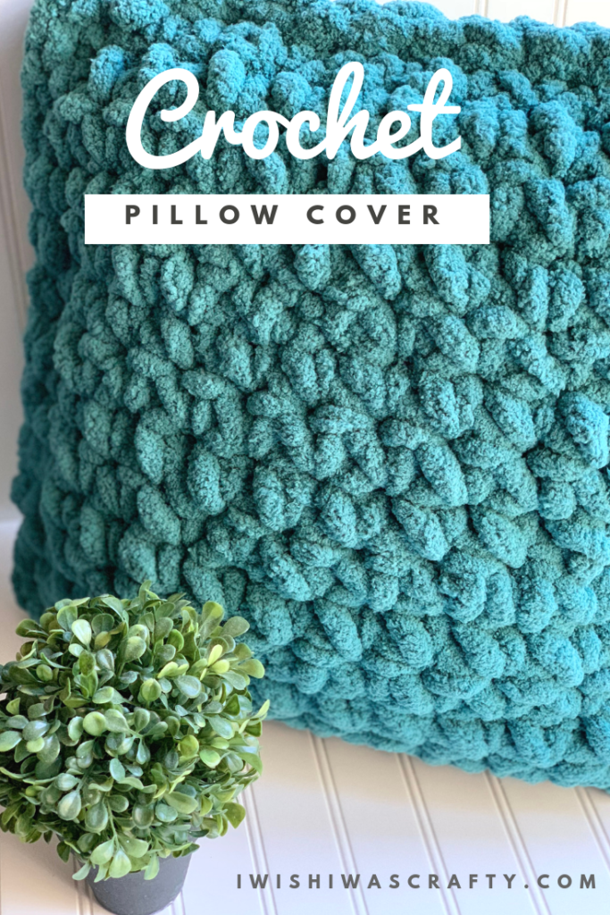 I love this simple crochet pillow cover.