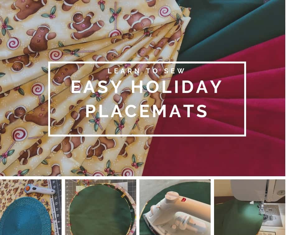 Grab this easy holiday placemat pattern for a quick way to update your Christmas table!