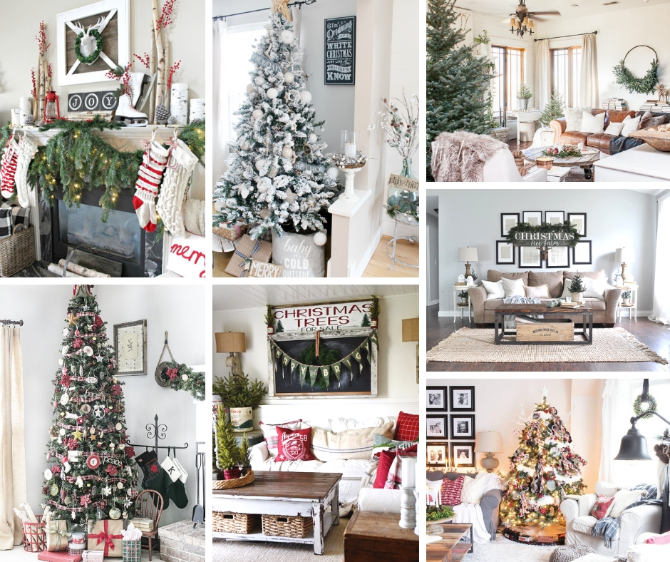 Farmhouse Christmas Living Rooms | My Nourished Home