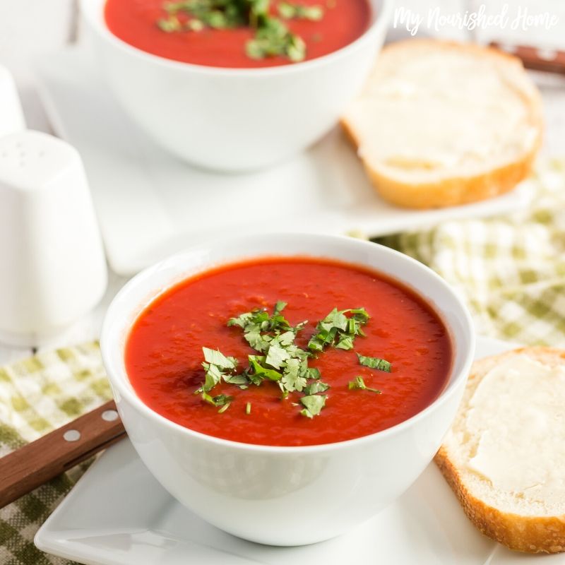 Fresh Tomato Soup from Garden Tomatoes