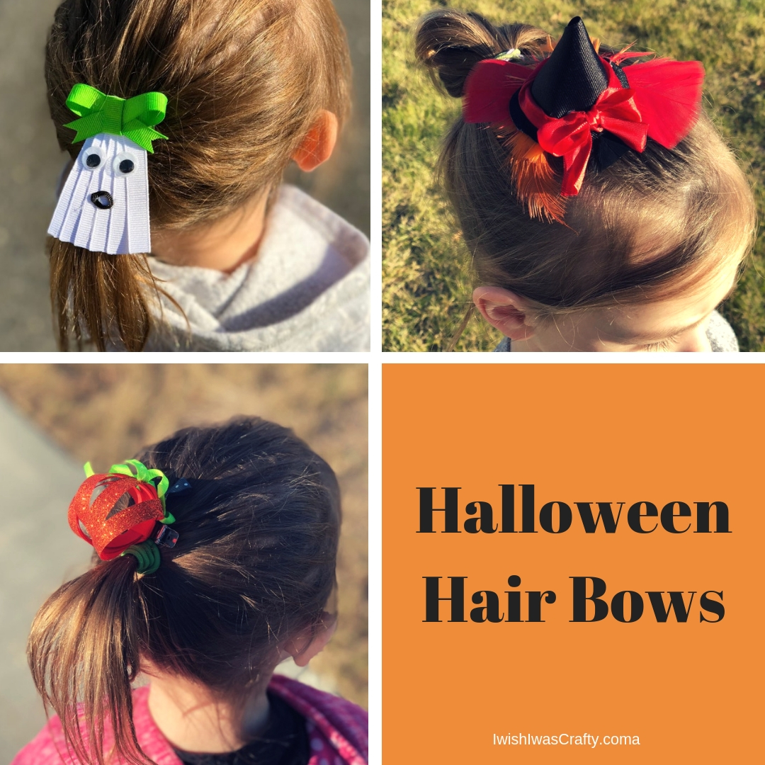 Girls Hair Bow Tux Tailless Hocus Pocus Halloween 