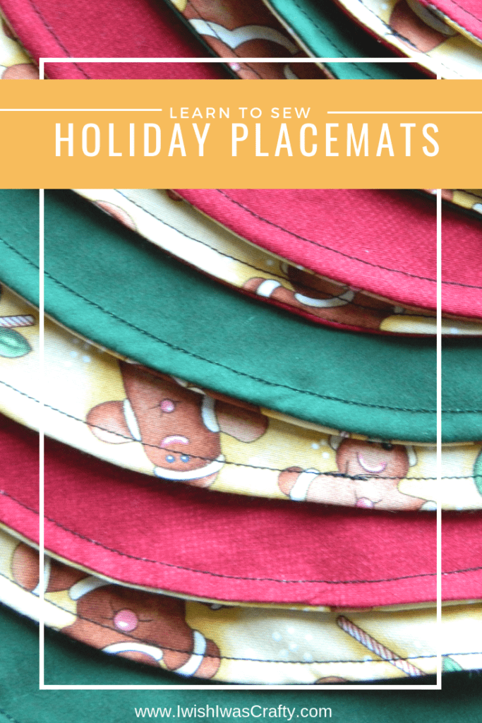 These easy holiday placemats are great holiday decor that are easy enough for beginners and don't cost a lot!