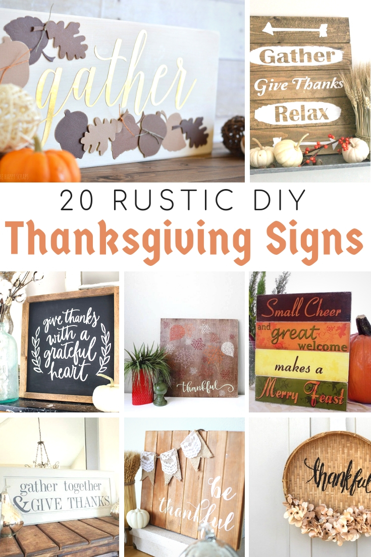 Rustic DIY THanksgiving Signs