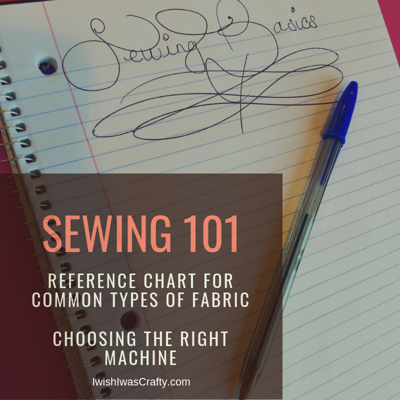 Sewing 101 - Choosing Fabric and Selecting a Machine