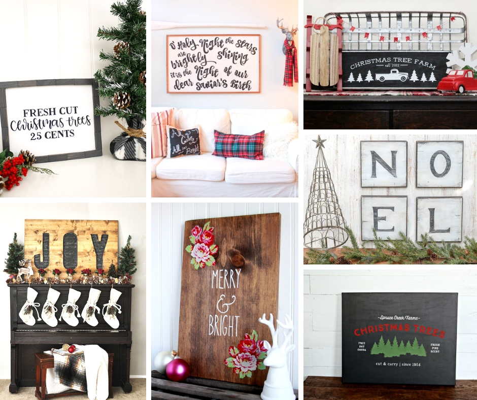 Make these Wood Christmas Signs Yourself