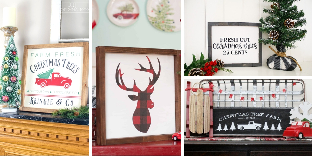 Rustic DIY Signs for Christmas