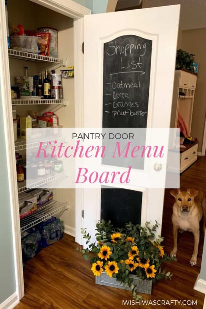 Easy DIY Pantry Door Menu Board