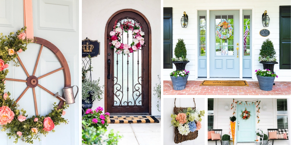 Spring Front Door wreaths 