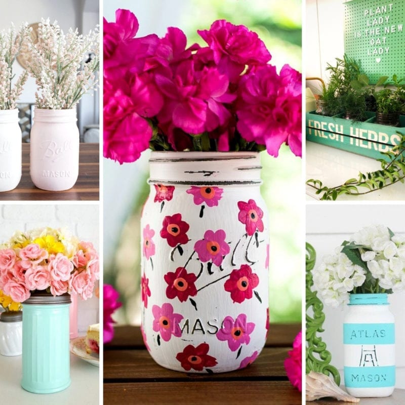 Spring Mason Jar Ideas to Brighten You Home | My Nourished Home