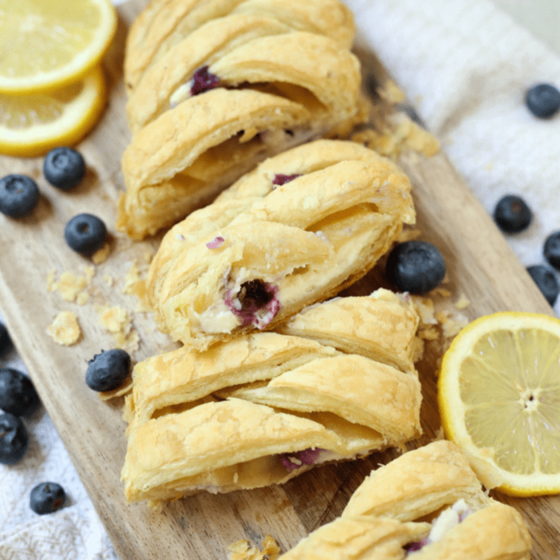 Blueberry Pastry Braid
