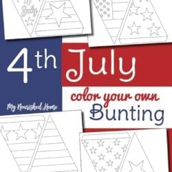 4th of July Color Your Own Bunting - MyNourishedHome.com