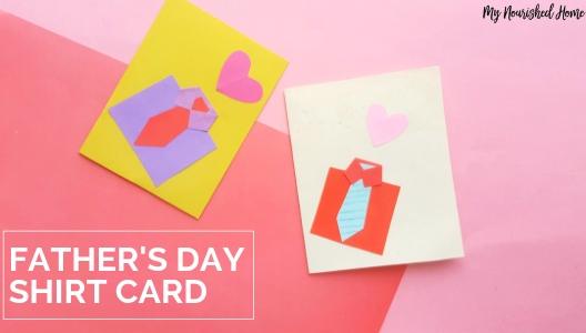 Father's Day Shirt Card Kids Crafts - MYNOURISHEDHOME.COM