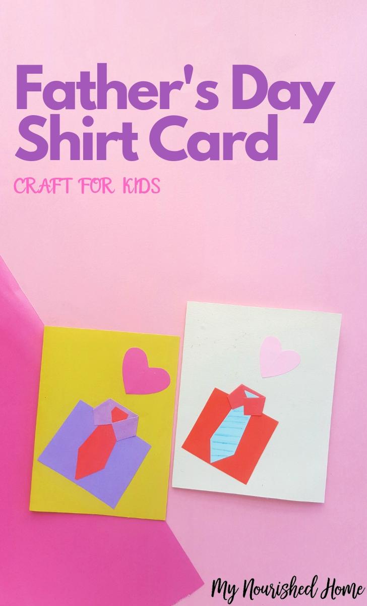 Father's Day Shirt Card Paper Craft for Kids - MyNourishedHome.com