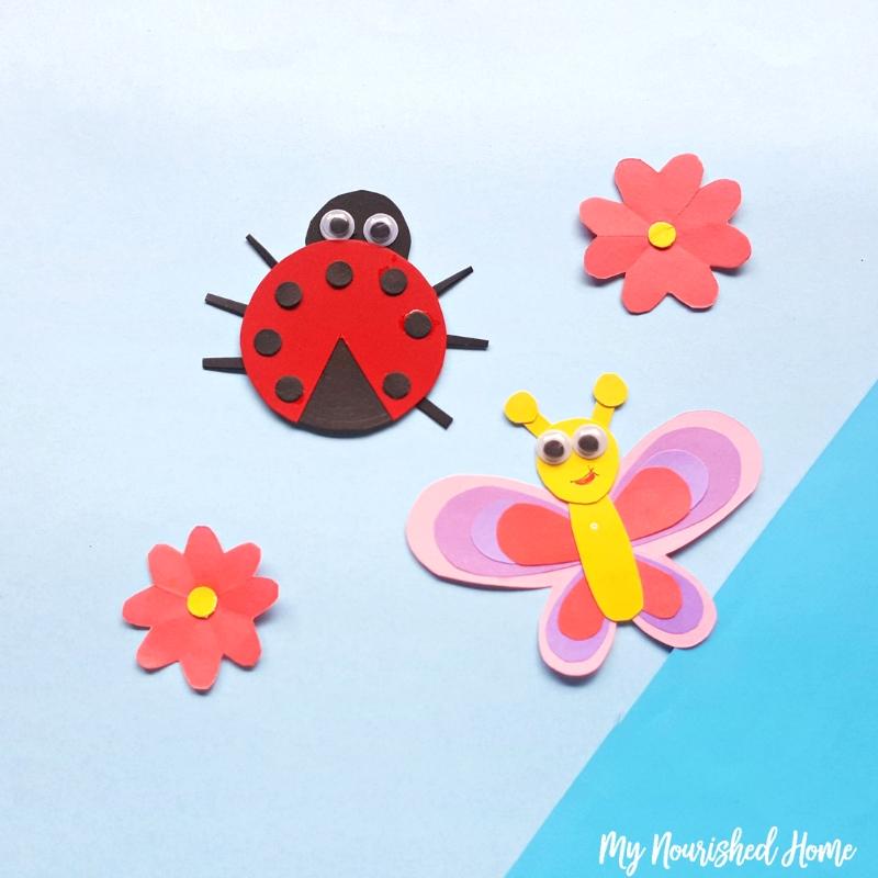 Paper Ladybug Craft for Kids - MyNourishedHome.com