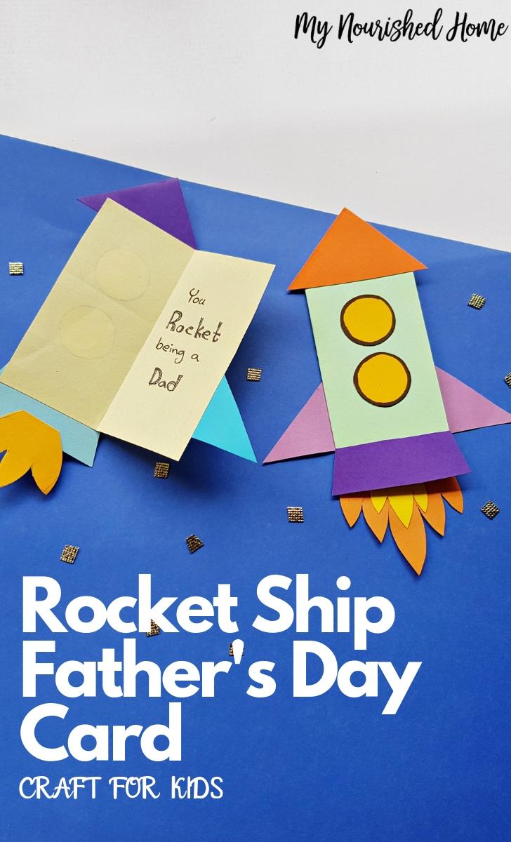 Rocket Ship Father's Day Card Craft