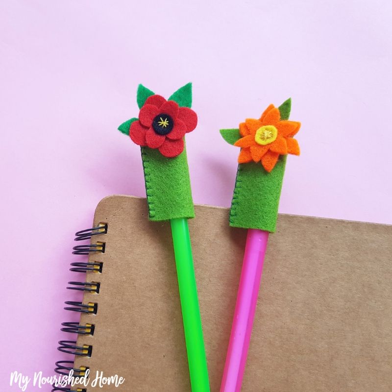 Flower Pencil Toppers Craft - MyNourishedHome.com