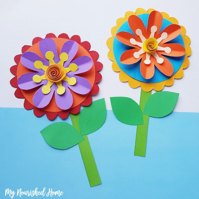 Paper Craft for Kids - Make Whimsical Flowers Out of Paper - MyNourishedHome.com