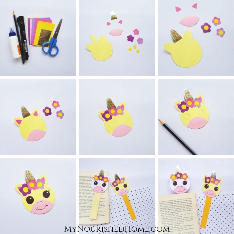 Paper Unicorn Craft for Kids - MyNourishedHome.com