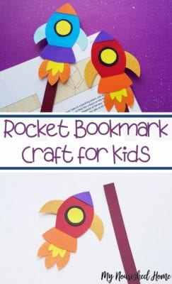 Paper Rocket Bookmark Craft for Kids | My Nourished Home